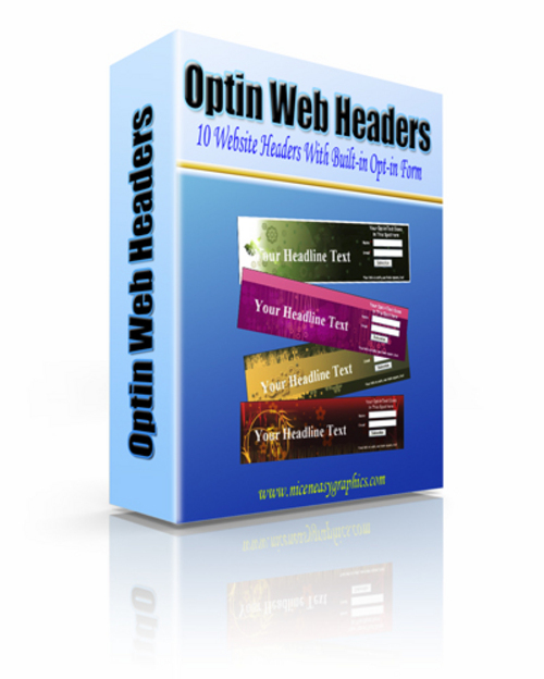 Product picture *New* Optin Web Headers With Master Resale Rights.2011